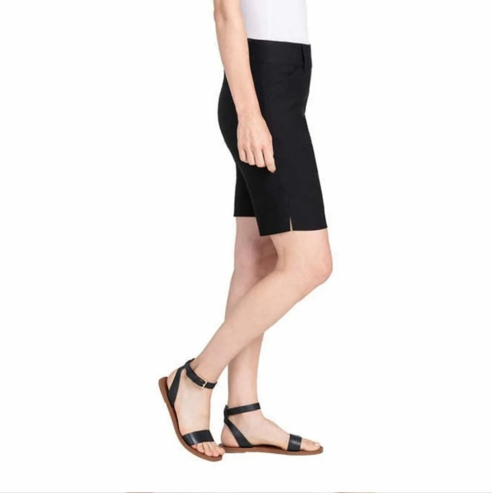 ❤️ Hilary Radley Black Bermuda Shorts Women's Size 4 Pull On Stretch